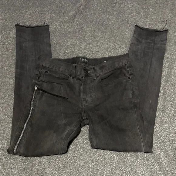 PacSun Black Biker Panel Stacked Skinny Jeans | 28x30 | Raw Hem 🖤 - Picture 7 of 8